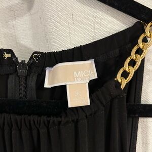 Michael Kors Black Jumpsuit with Gold Chain Accent